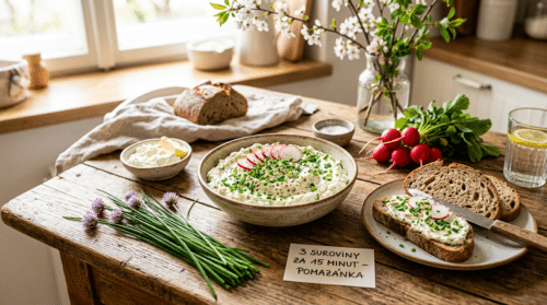 3 suroviny za 15 minut – pomazánka, která přináší jaro na váš stůl