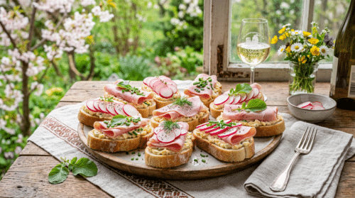 Moje rychlé jarní chlebíčky s ředkvičkami zvládne každý běžný den