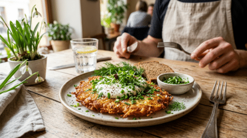 Můj debutní bramborák s čerstvými jarními bylinkami mě ohromil